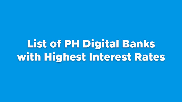 List of PH Digital Banks with Highest Interest Rates 2025